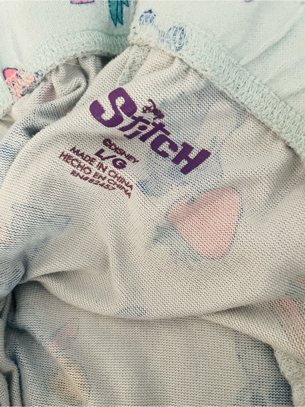 Disney Stitch Women’s Medium 2 Piece Pajama Set Cami Pants Blue - Picture 3 of 9